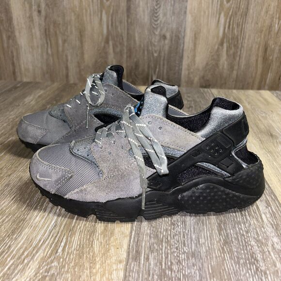 New Nike Huarache Run JSP DQ3661-001 Youth US Size 4Y Gray Black Sneaker Shoes - Picture 5 of 11